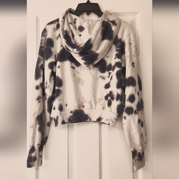 AFRM Tie Dye women's Hoodie In Black/ White Size XS - Picture 3 of 10